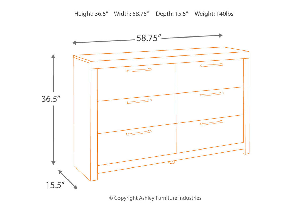Derekson Multi Gray Dresser from Ashley - Luna Furniture
