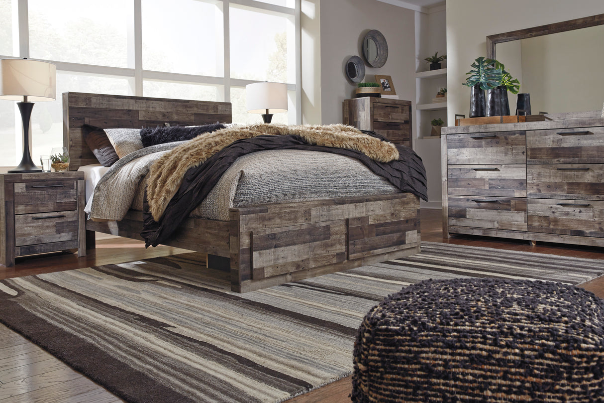 Derekson Multi Gray Storage Platform Bedroom Set from Ashley - Luna Furniture