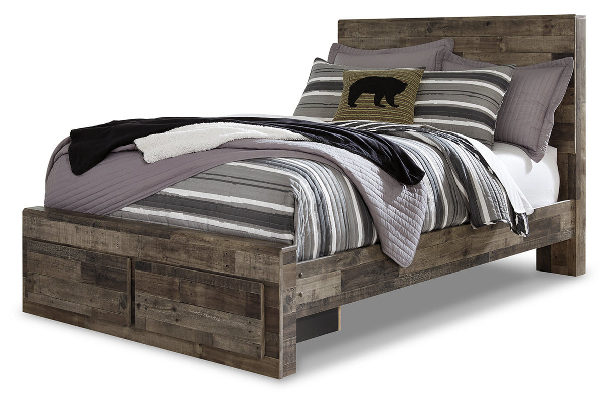 Derekson Multi Gray Full Storage Platform Bed from Ashley - Luna Furniture