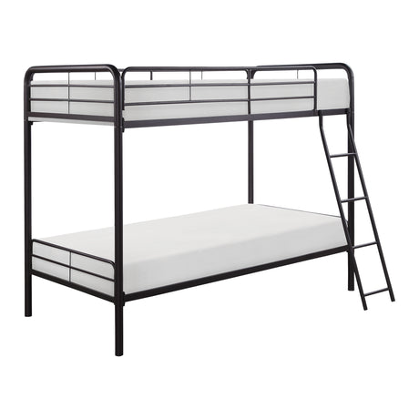 Lunar Dark Bronze Metal Twin/Twin Bunk Bed from Homelegance - Luna Furniture