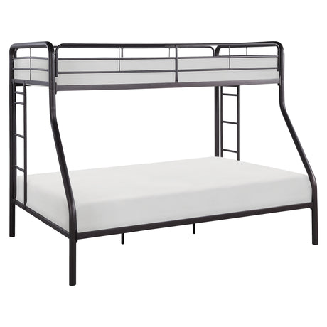 Lunar Dark Bronze Metal Twin/Full Bunk Bed from Homelegance - Luna Furniture