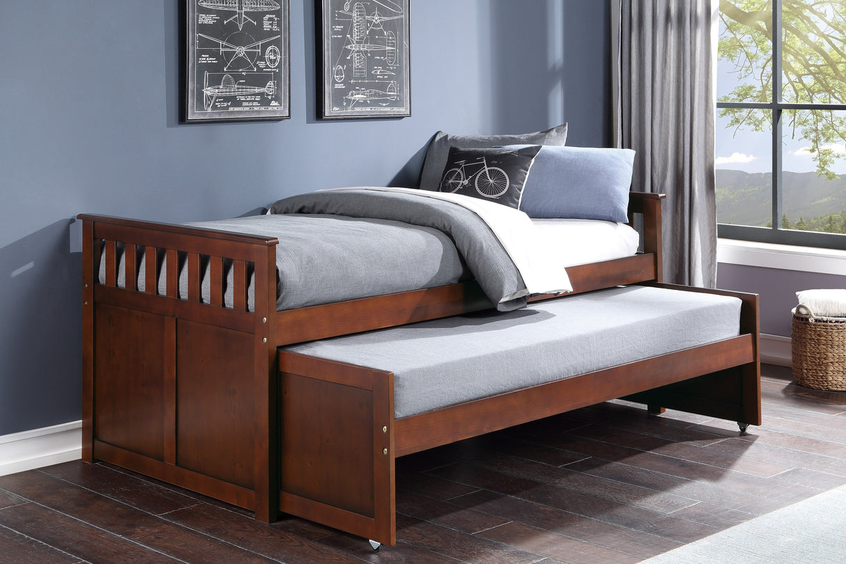 Rowe Dark Cherry Twin/Twin Bed from Homelegance - Luna Furniture