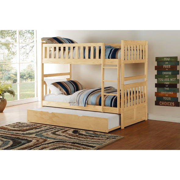 Bartly Pine  Twin/Twin Bunk Bed with Twin Trundle