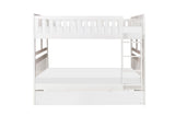 Galen White Full/Full Bunk Bed with Twin Trundle