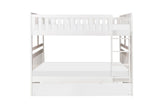 Galen White Full/Full Bunk Bed with Twin Trundle from Homelegance - Luna Furniture