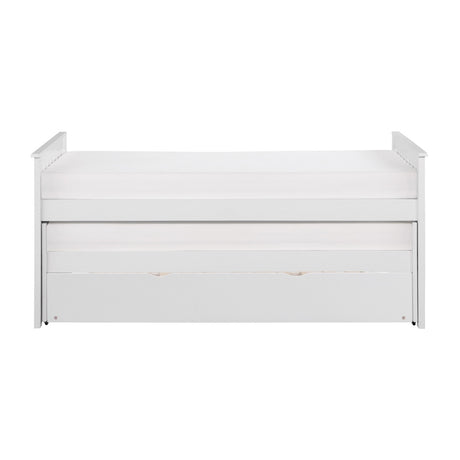 Galen White Twin/Twin Bed with Twin Trundle