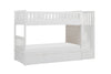 Galen White Twin/Twin Step Bunk Bed with Twin Trundle