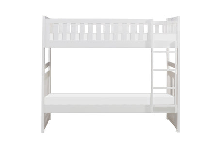 Galen White Twin/Twin Bunk Bed from Homelegance - Luna Furniture