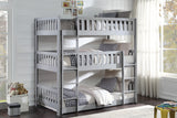 Orion Gray Twin Triple Bunk Bed from Homelegance - Luna Furniture