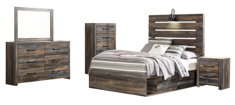 Drystan Multi LED Storage Youth Platform Bedroom Set with 4 Drawers from Ashley - Luna Furniture