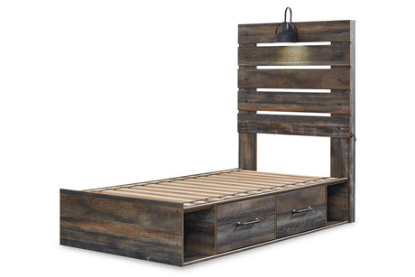 Drystan Multi LED Twin Storage Platform Bed with 4 Drawers from Ashley - Luna Furniture