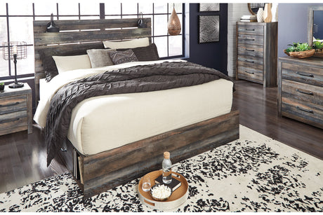 Drystan Multi King LED Storage Platform Bed with 2 Drawers from Ashley - Luna Furniture