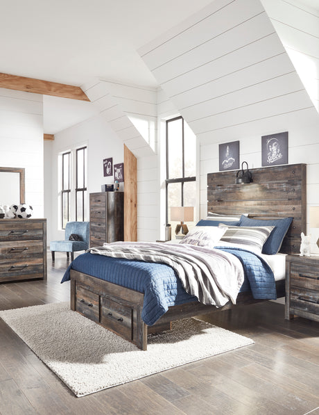 Drystan Multi LED Storage Youth Panel Bedroom Set from Ashley - Luna Furniture