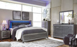 Lodanna Gray LED Upholstered Platform Bedroom Set from Ashley - Luna Furniture