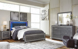 Lodanna Gray LED Upholstered Platform Bedroom Set from Ashley - Luna Furniture