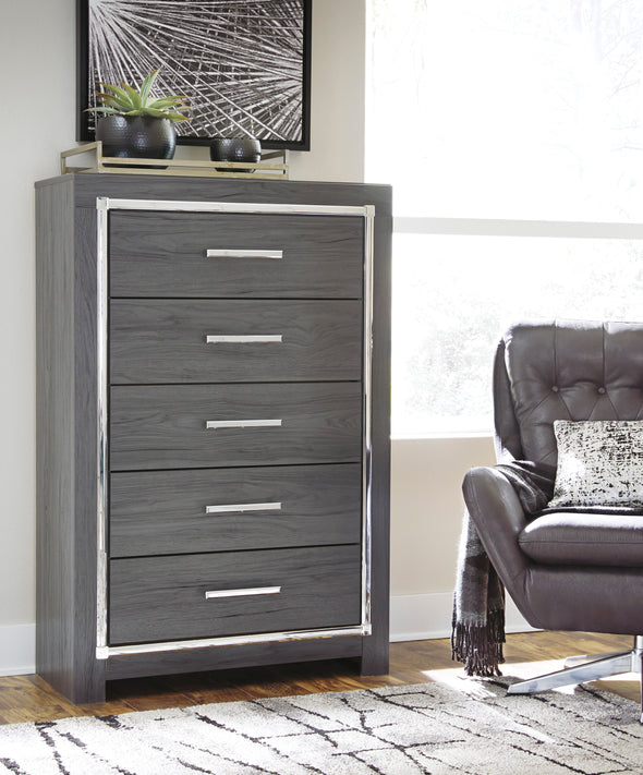 Lodanna Gray LED Storage Bedroom Set - Luna Furniture