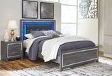 Lodanna Gray LED Upholstered Platform Bedroom Set from Ashley - Luna Furniture