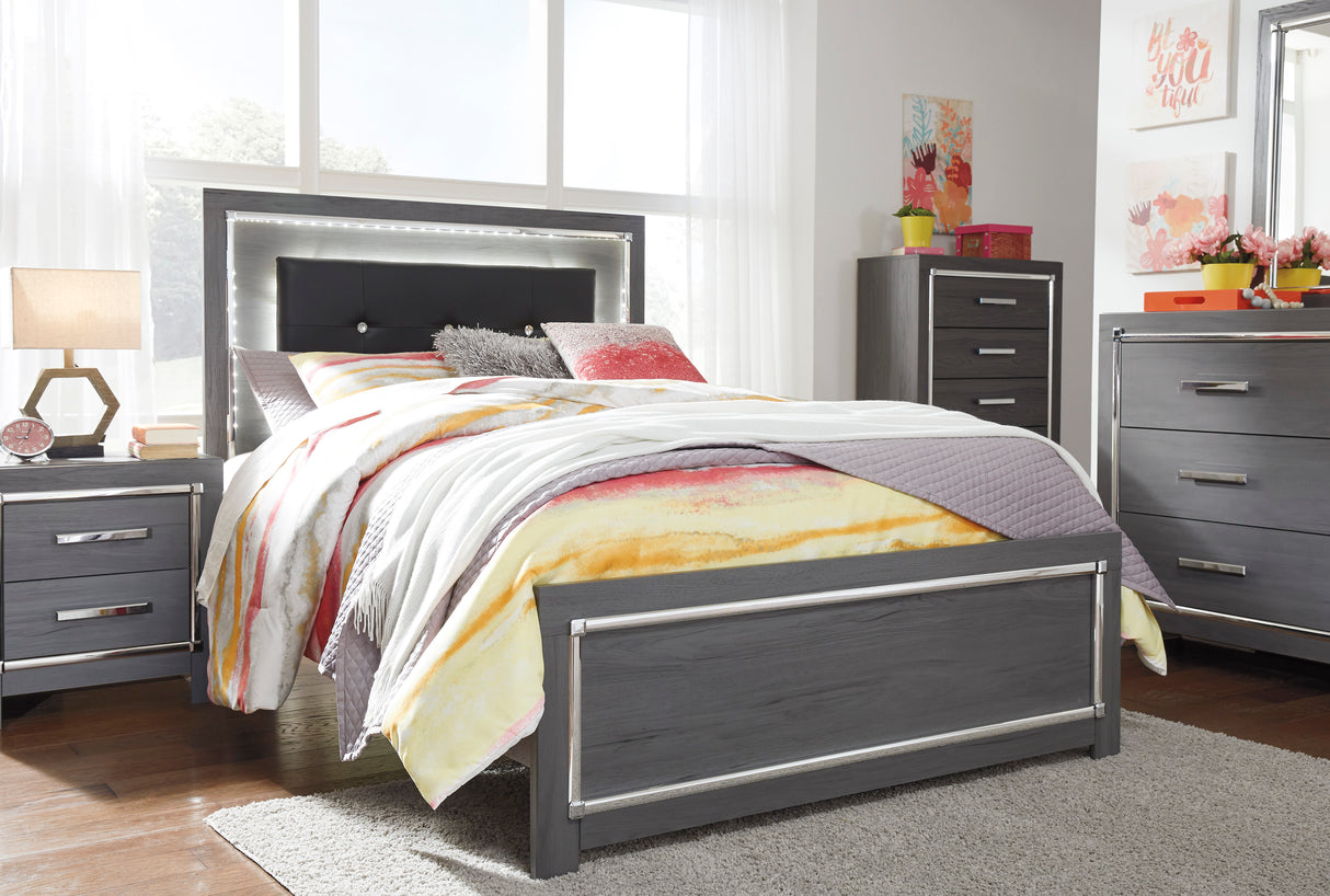 Lodanna Gray LED Upholstered Youth Panel Bedroom Set from Ashley - Luna Furniture