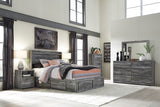 Baystorm Gray LED Double Side/Footboard Storage Platform Bedroom Set - Luna Furniture