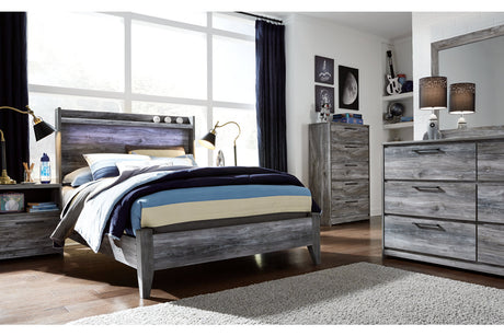 Baystorm Gray Full LED Panel Bed from Ashley - Luna Furniture