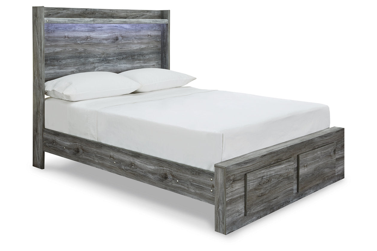 Baystorm Gray Full LED Storage Platform Bed from Ashley - Luna Furniture