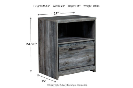 Baystorm Gray Nightstand from Ashley - Luna Furniture