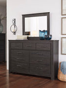 Brinxton Charcoal Bedroom Mirror - Luna Furniture