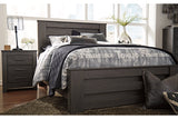 Brinxton Charcoal King Panel Bed - Ashley - Luna Furniture