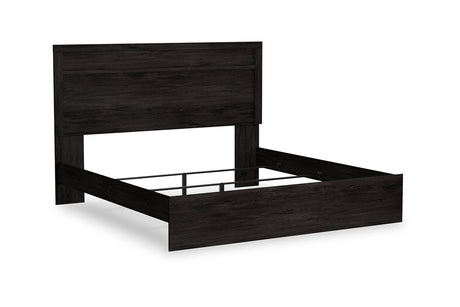 Belachime Black King Panel Bed -  - Luna Furniture