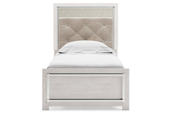 Altyra White Twin Panel Bed