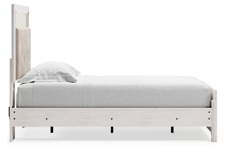 Altyra White Twin Upholstered Panel Bed from Ashley - Luna Furniture