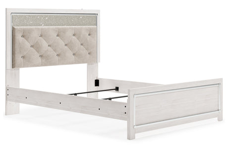 Altyra White Queen Upholstered Panel Bed from Ashley - Luna Furniture