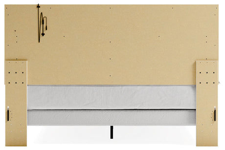 Altyra White King Upholstered Panel Bed from Ashley - Luna Furniture