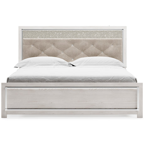 Altyra White Upholstered LED Panel Bedroom Set from Ashley - Luna Furniture