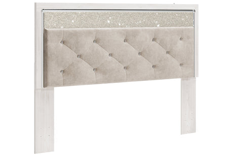 Altyra White King/California King Upholstered Panel Headboard from Ashley - Luna Furniture