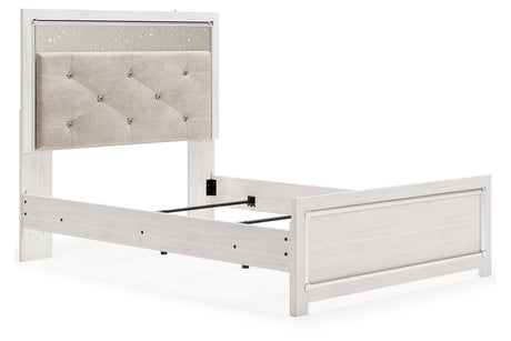 Altyra White Full Upholstered Panel Bed from Ashley - Luna Furniture