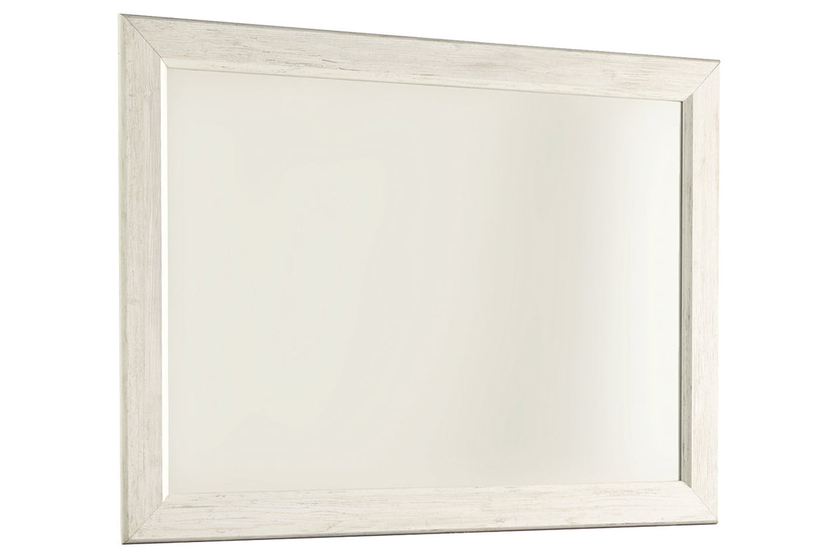 Willowton Whitewash Bedroom Mirror (Mirror Only) from Ashley - Luna Furniture