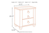 Willowton Two-tone Nightstand from Ashley - Luna Furniture