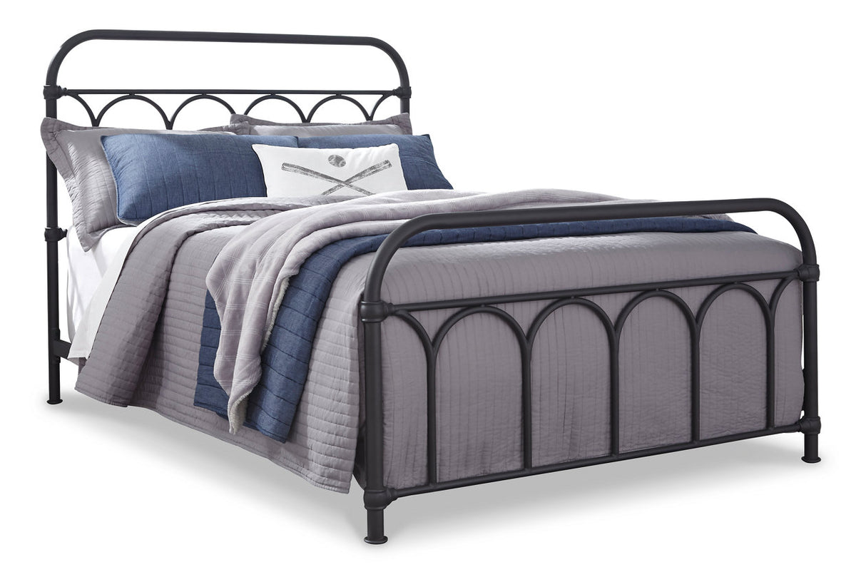 Nashburg Black Full Metal Platform Bed from Ashley - Luna Furniture