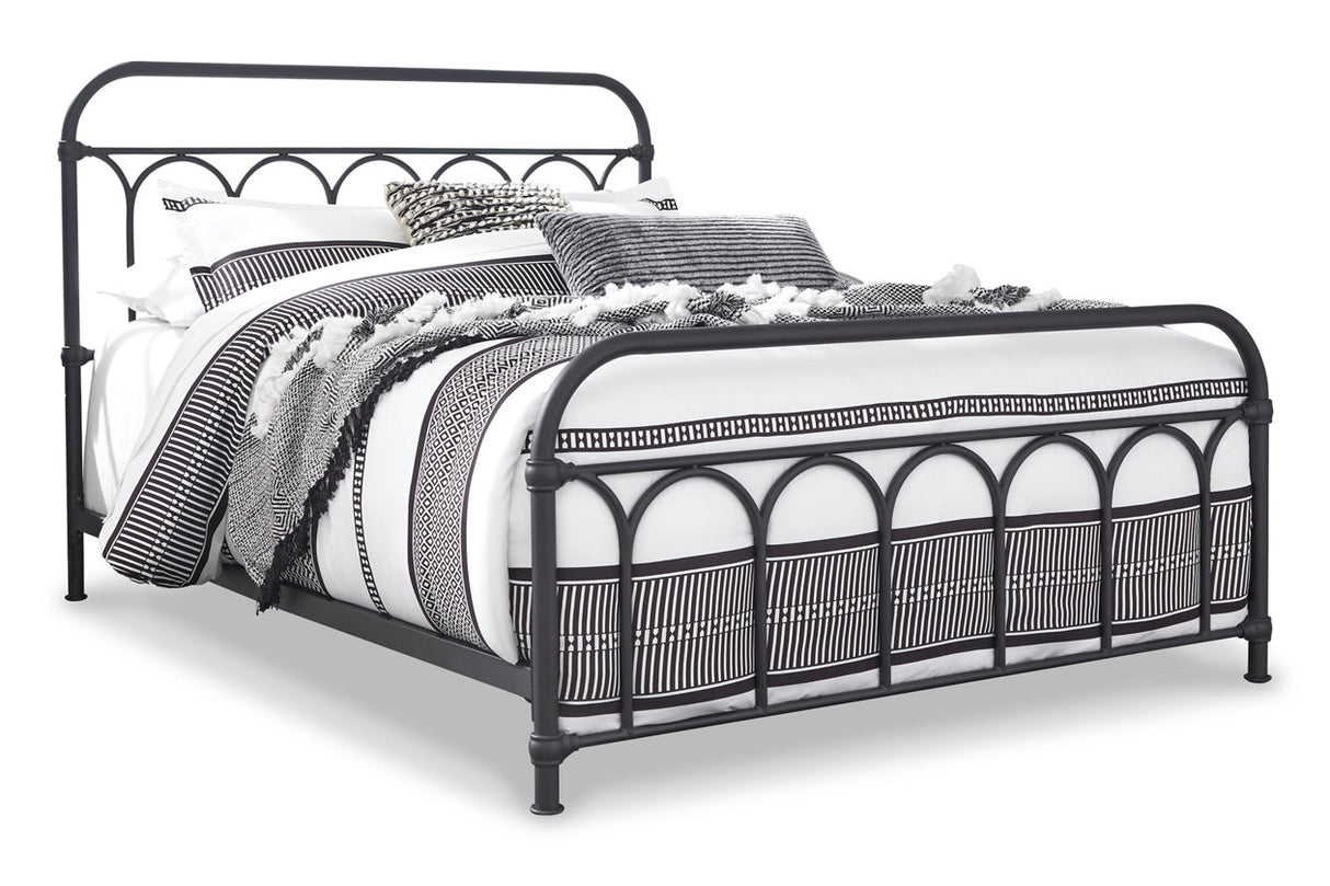 Nashburg Black Queen Metal Bed -  - Luna Furniture