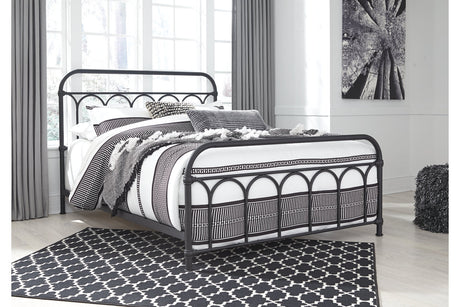 Nashburg Black Queen Metal Platform Bed from Ashley - Luna Furniture