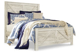 Bellaby Whitewash Queen Crossbuck Panel Bed -  - Luna Furniture