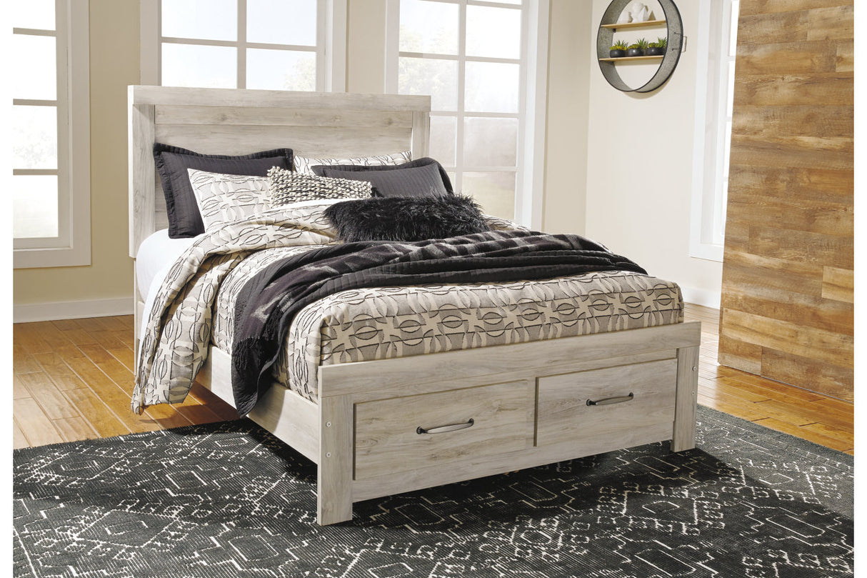 Bellaby Whitewash Queen Storage Platform Bed from Ashley - Luna Furniture