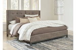 Wittland Brown King Upholstered Panel Bed