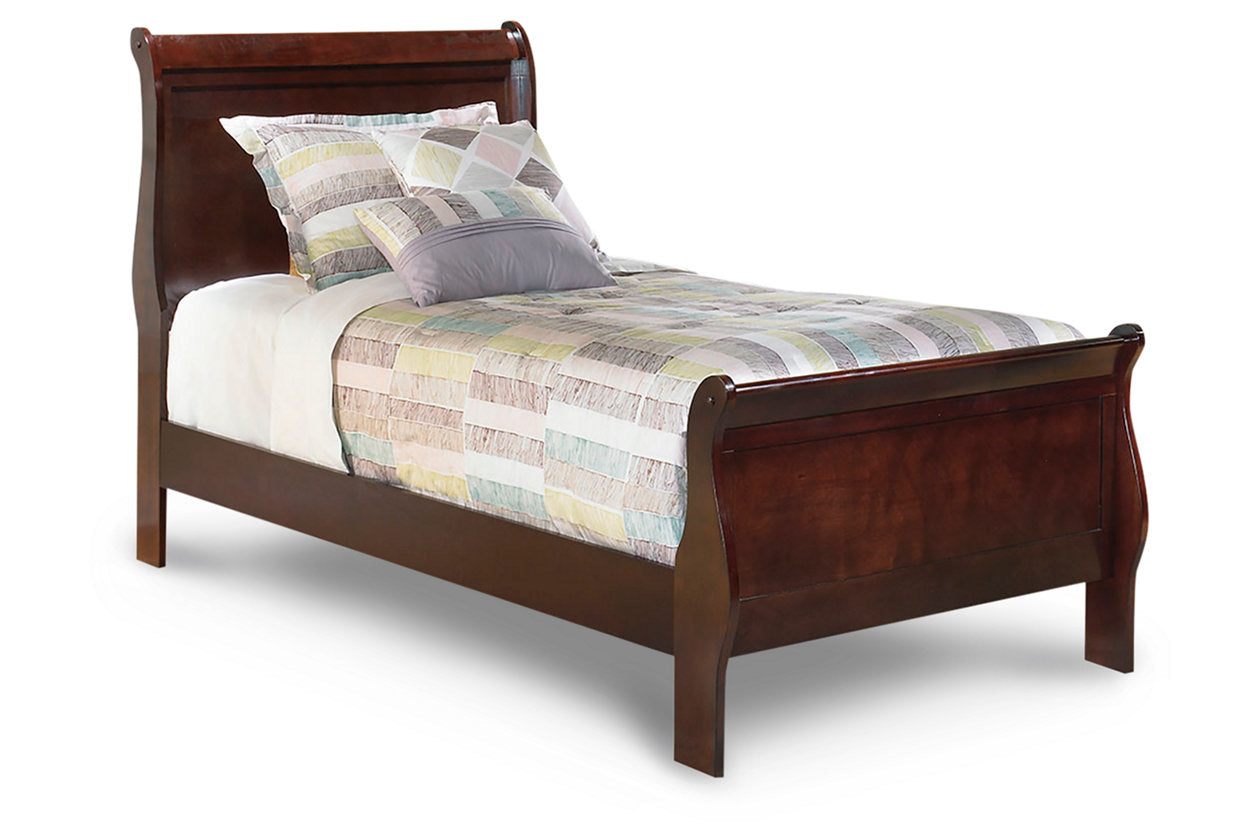 Alisdair Reddish Brown Twin Sleigh Bed from Ashley - Luna Furniture