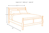 Alisdair Dark Brown Queen Sleigh Bed -  - Luna Furniture