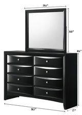 Fallon Black Bedroom Mirror (Mirror Only) from Crown Mark - Luna Furniture