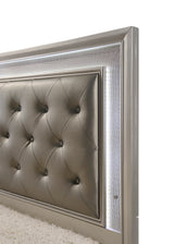 Lyssa Champagne LED Upholstered Panel Youth Bedroom Set from Crown Mark - Luna Furniture