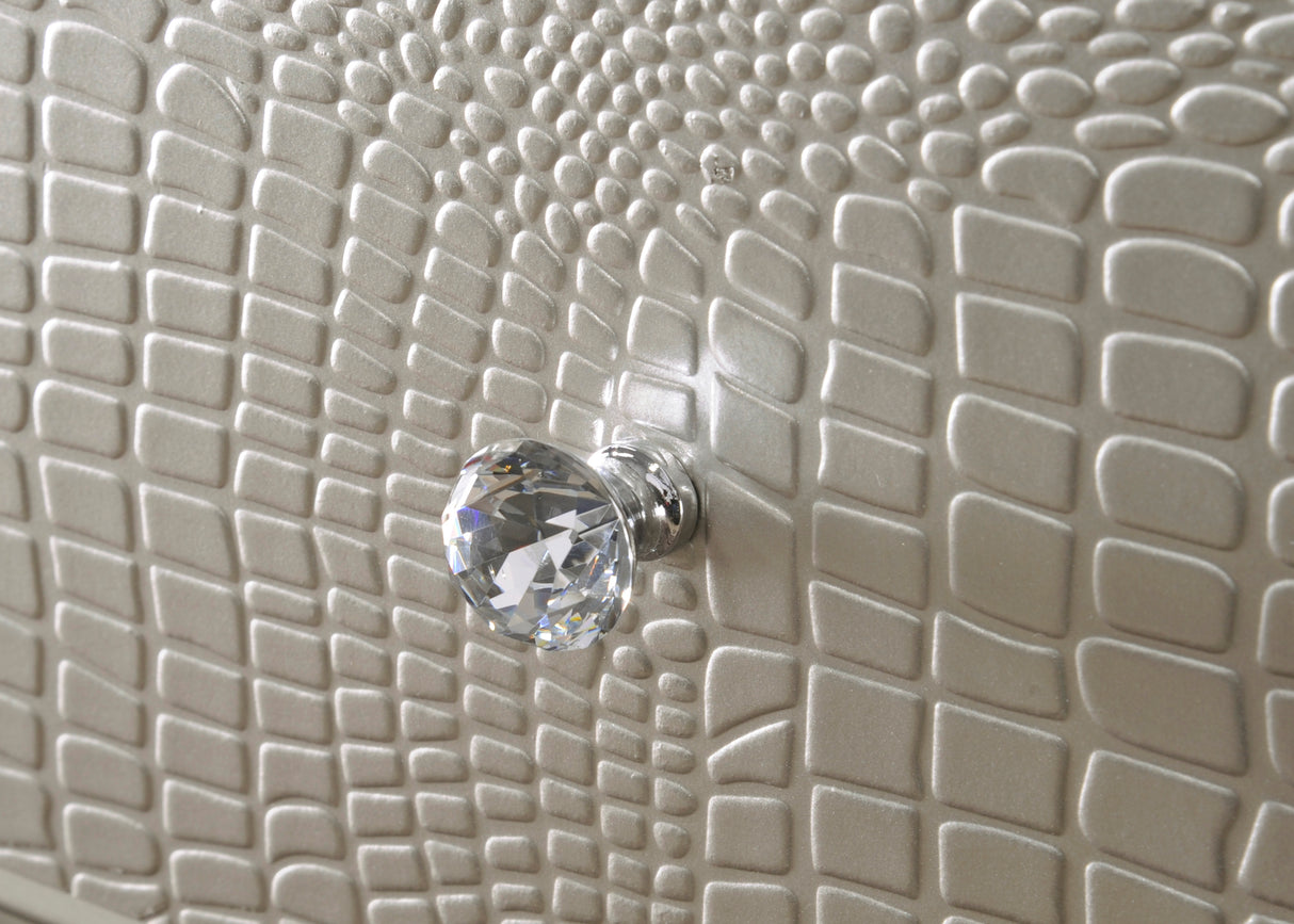 Lyssa Champagne LED Upholstered Panel Youth Bedroom Set from Crown Mark - Luna Furniture