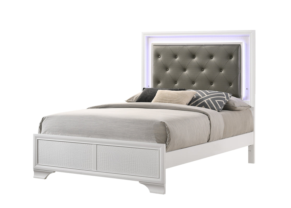 Lyssa Frost LED Upholstered Panel Youth Bedroom Set from Crown Mark - Luna Furniture